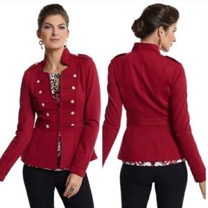 White House Black Market Red soldier blazer